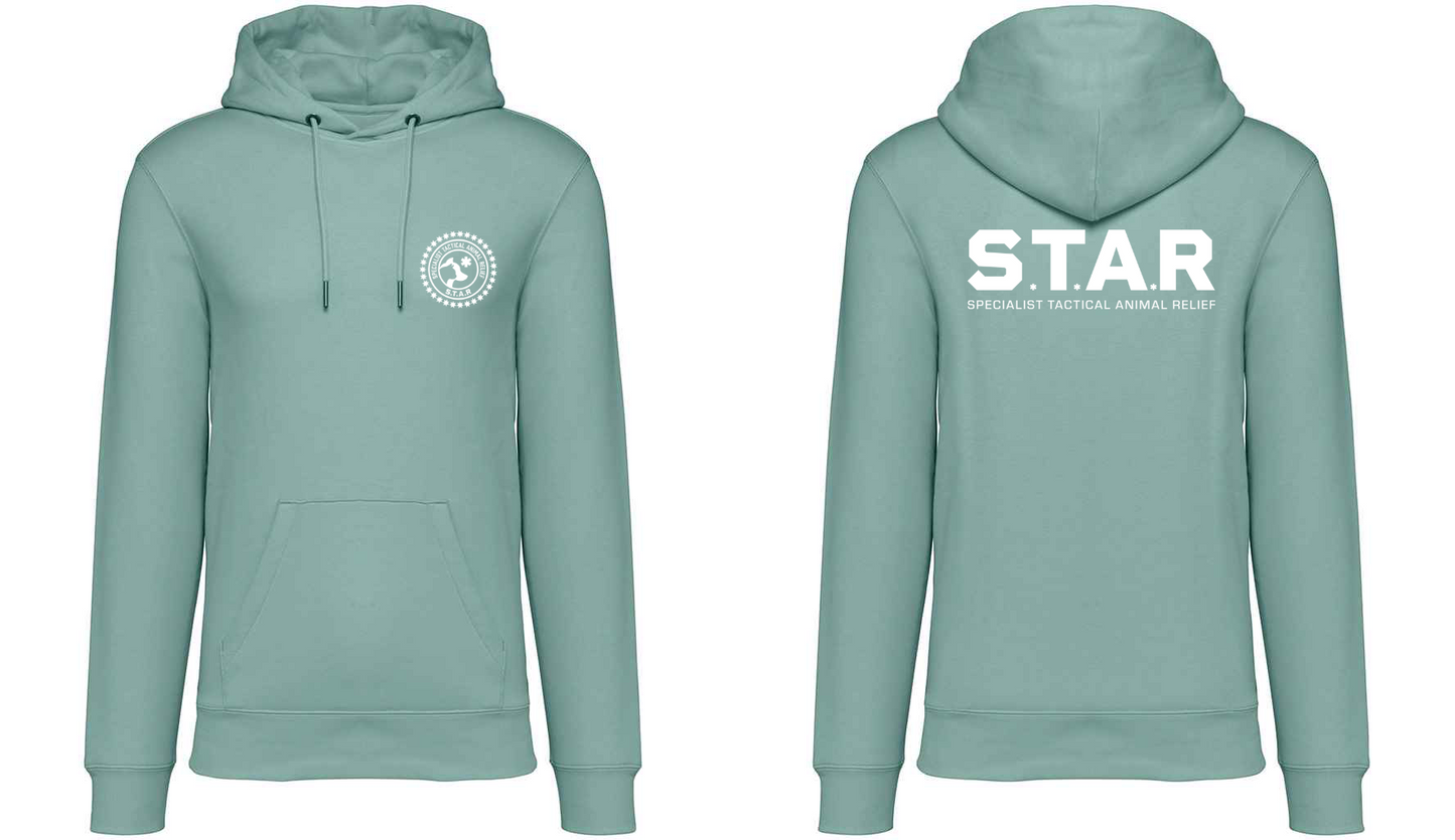 S.T.A.R Print and Logo Unisex Hoodie