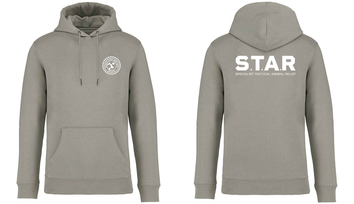 S.T.A.R Print and Logo Unisex Hoodie