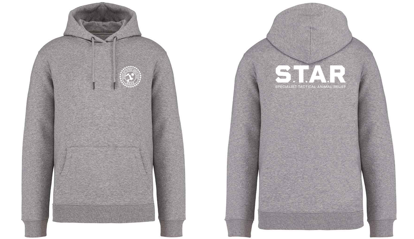 S.T.A.R Print and Logo Unisex Hoodie