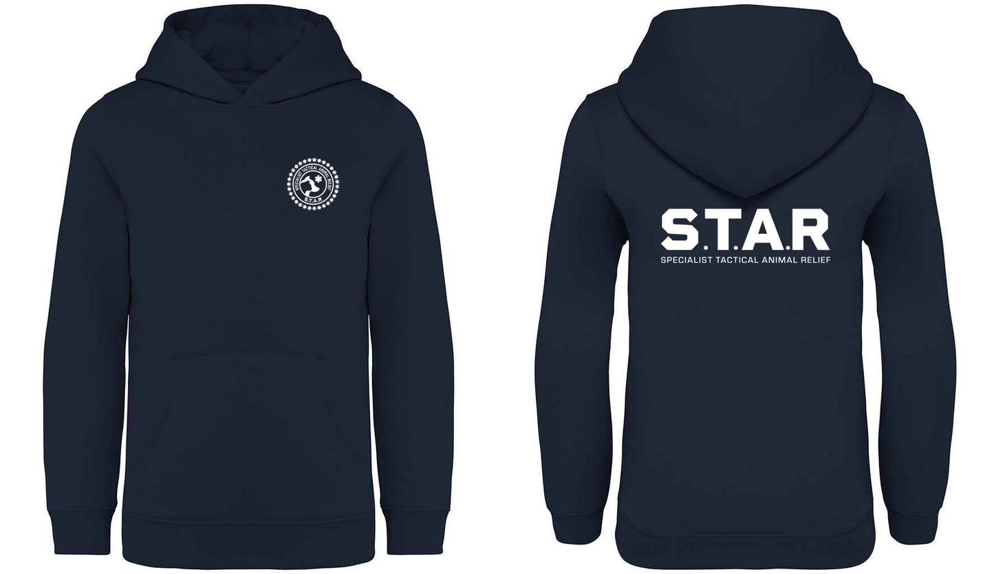 S.T.A.R Print and Logo Kids Hoodie
