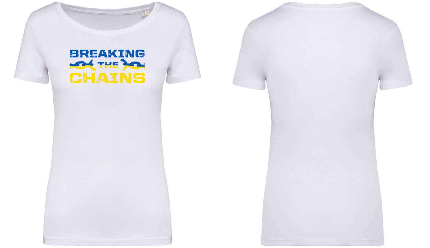 Ukraine Breaking The Chains Ladies T-Shirt