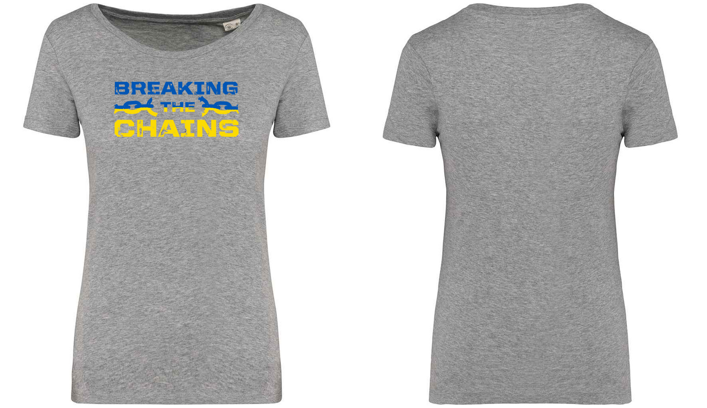 Ukraine Breaking The Chains Ladies T-Shirt