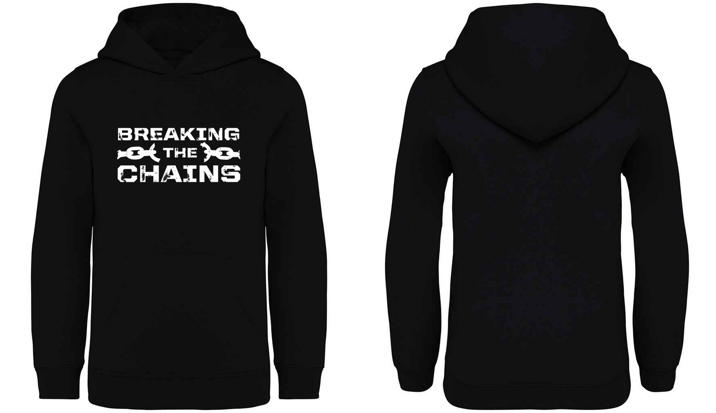 Breaking The Chains Front Logo Kids Hoodie