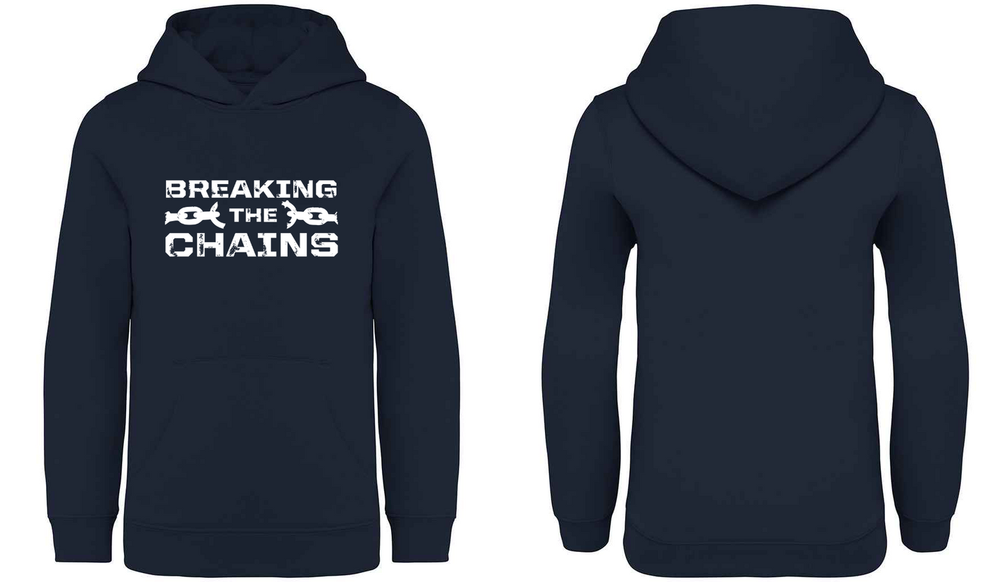 Breaking The Chains Front Logo Kids Hoodie