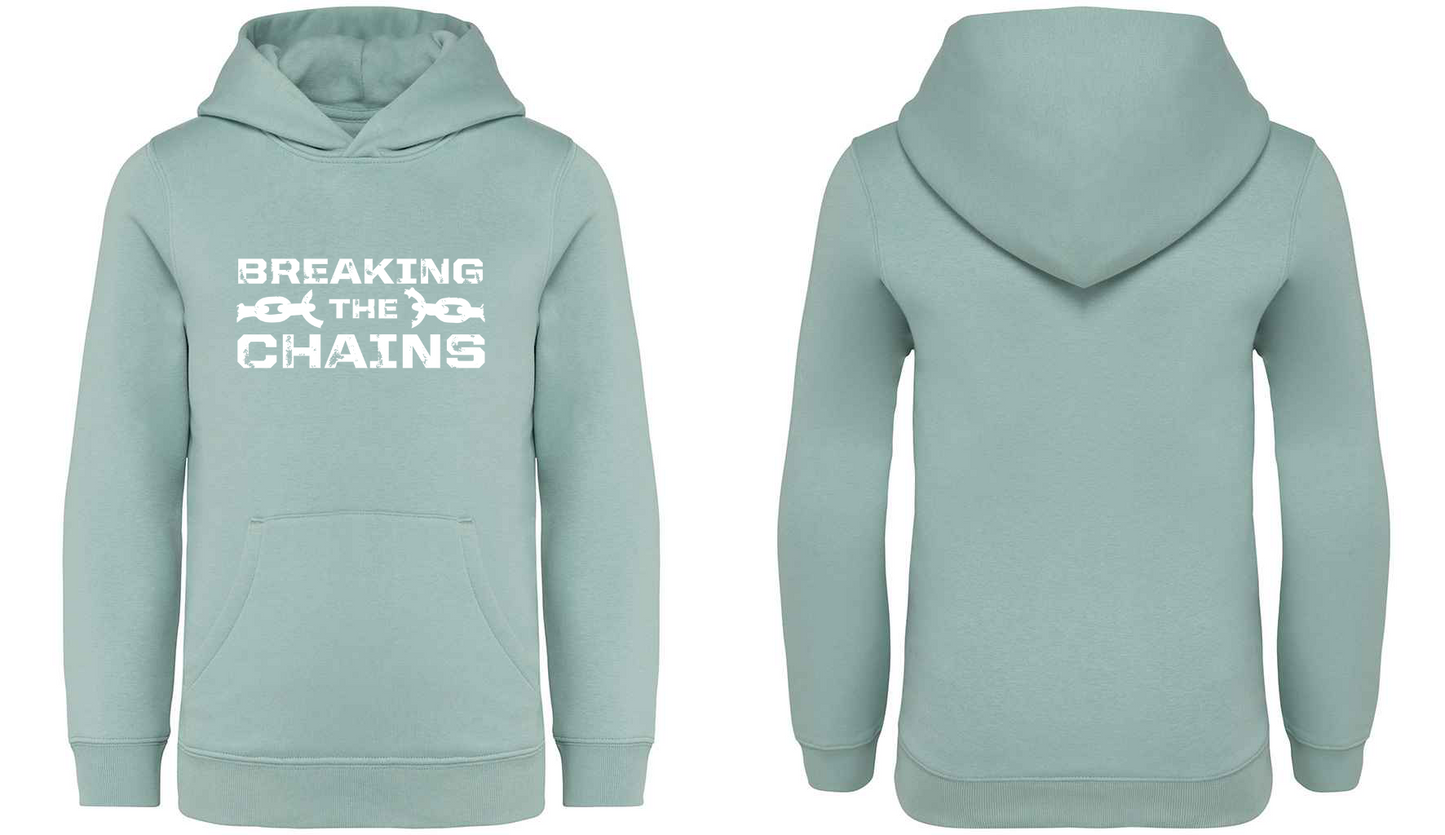Breaking The Chains Front Logo Kids Hoodie