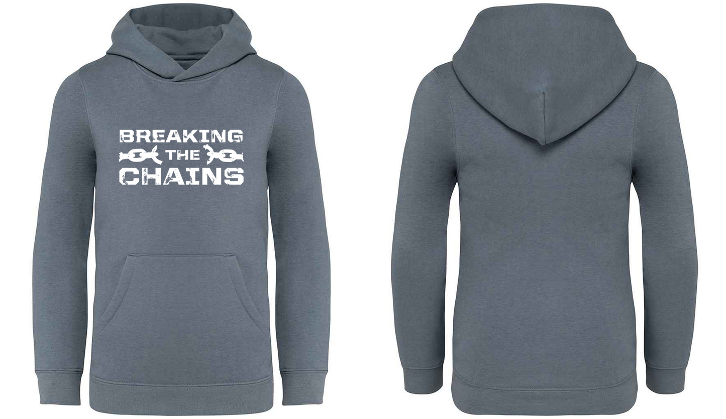Breaking The Chains Front Logo Kids Hoodie
