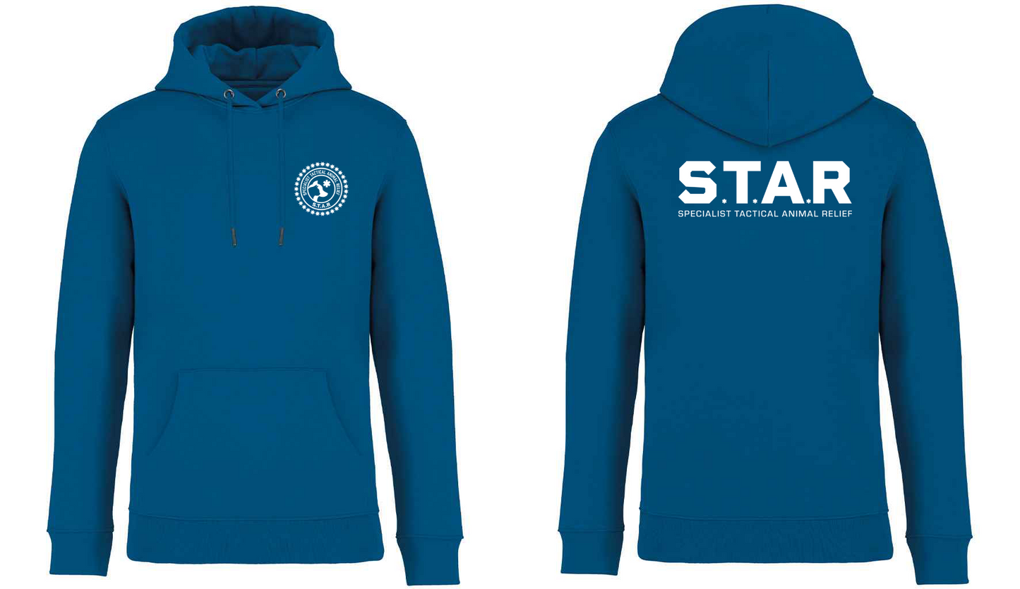 S.T.A.R Print and Logo Unisex Hoodie
