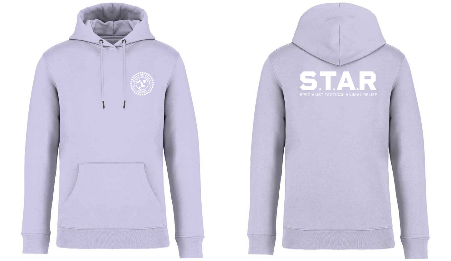 S.T.A.R Print and Logo Unisex Hoodie