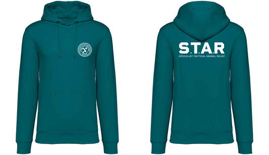 S.T.A.R Print and Logo Unisex Hoodie