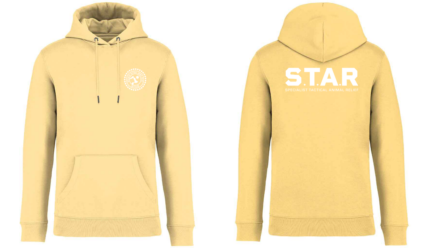 S.T.A.R Print and Logo Unisex Hoodie