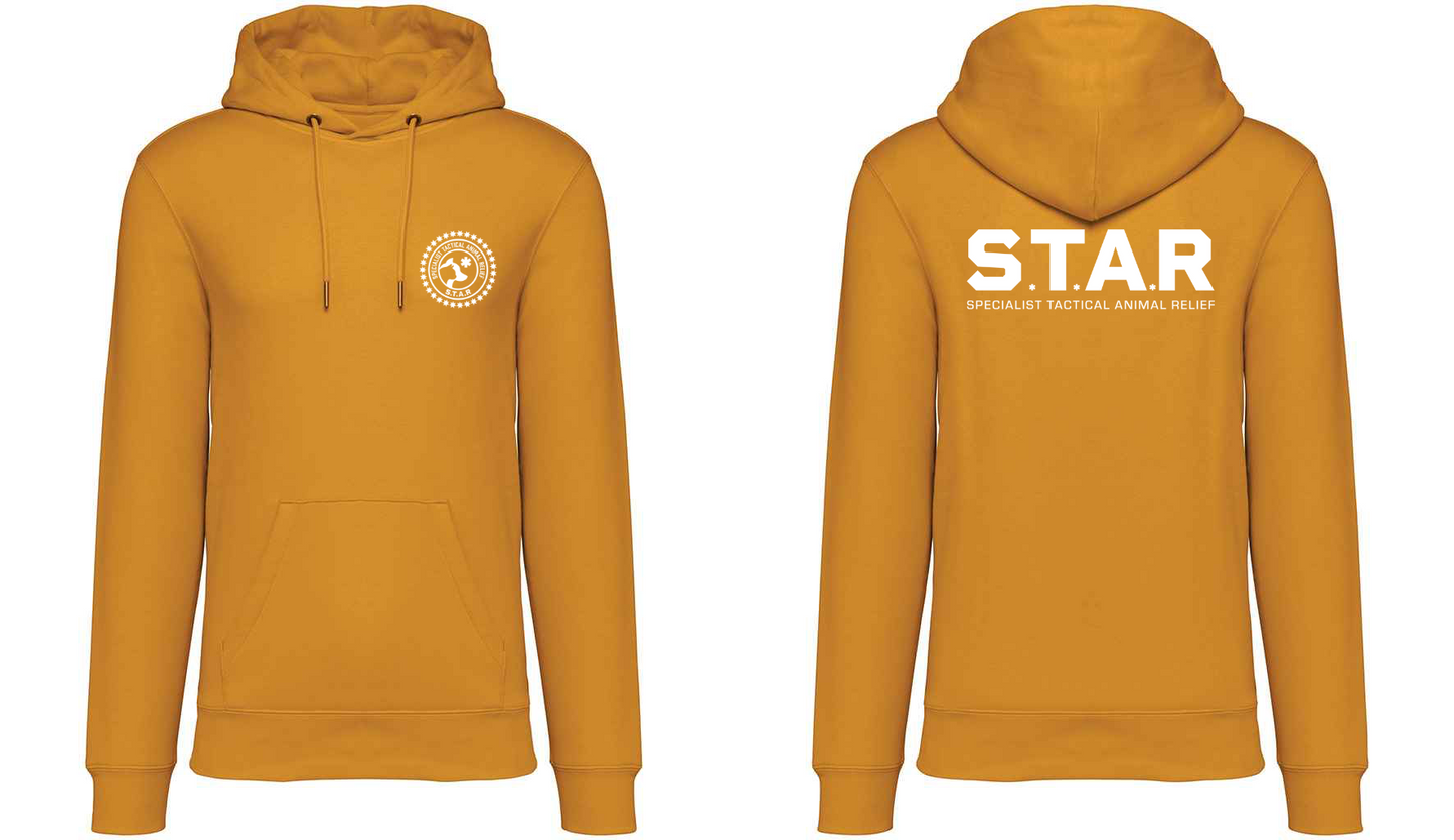 S.T.A.R Print and Logo Unisex Hoodie